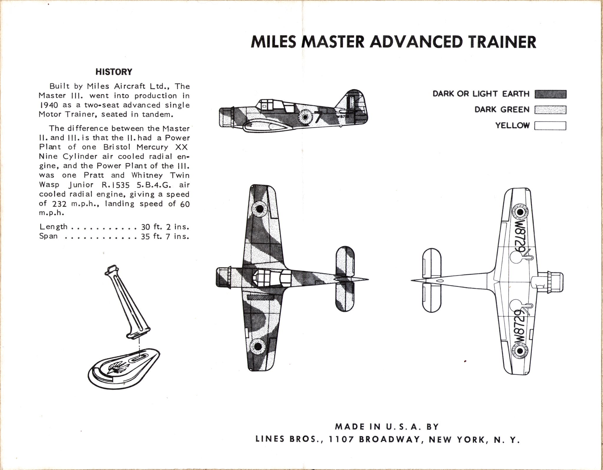 4904 Air Lines Miles Master, руководство по окраске, 1964
